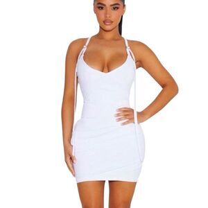 Naked Wardrobe White Mini Dress